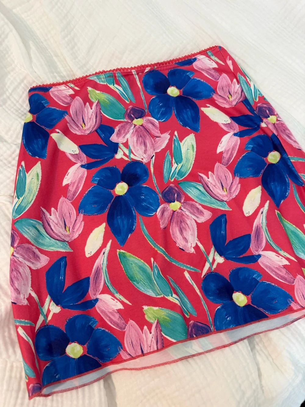 Princess Polly Tropic Bloom Mini Pink Floral Skirt US 6 - Picture 3 of 6
